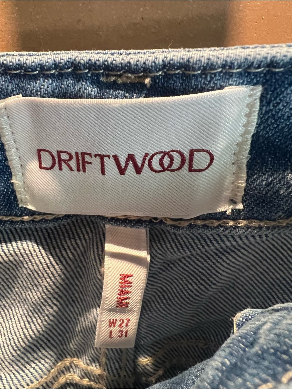 DRIFTWOOD Blue Denim Flare Jeans with Multicolor Floral Embroidery - Picture 6 of 6